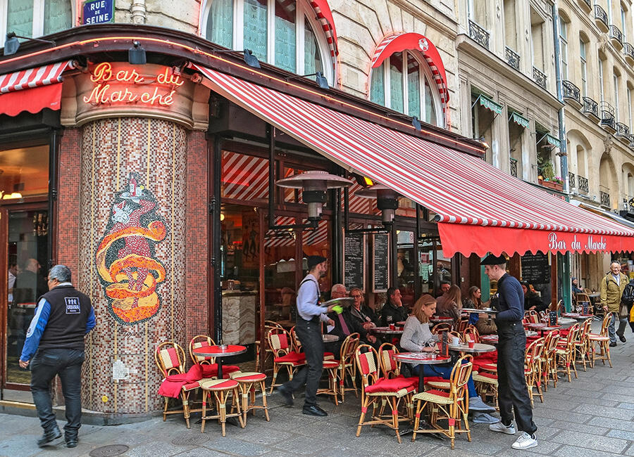 Eating outside on the St Germain Tour