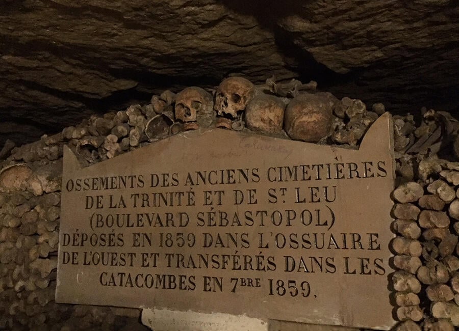 sign in the Catacombs